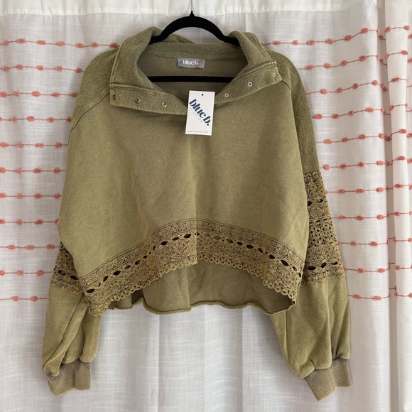 Three Bird Nest Nightbird Washed Lace Pullover Top - NWT! - Picture 2 of 4